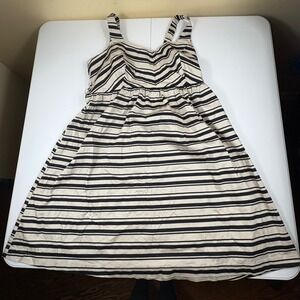 Motherhood Maternity Striped Fit & Flare Dress Black White Size‎ M
